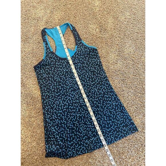 Lululemon Women's SeaWheeze Racerback Tank Blue Squiggles Standard Size 4 - Picture 7 of 8